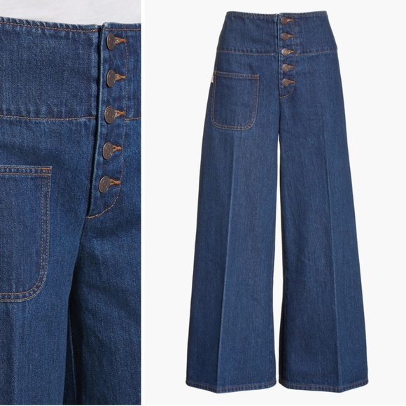 Marc Jacobs Wide Leg Crop Jeans size 28 - Picture 2 of 5